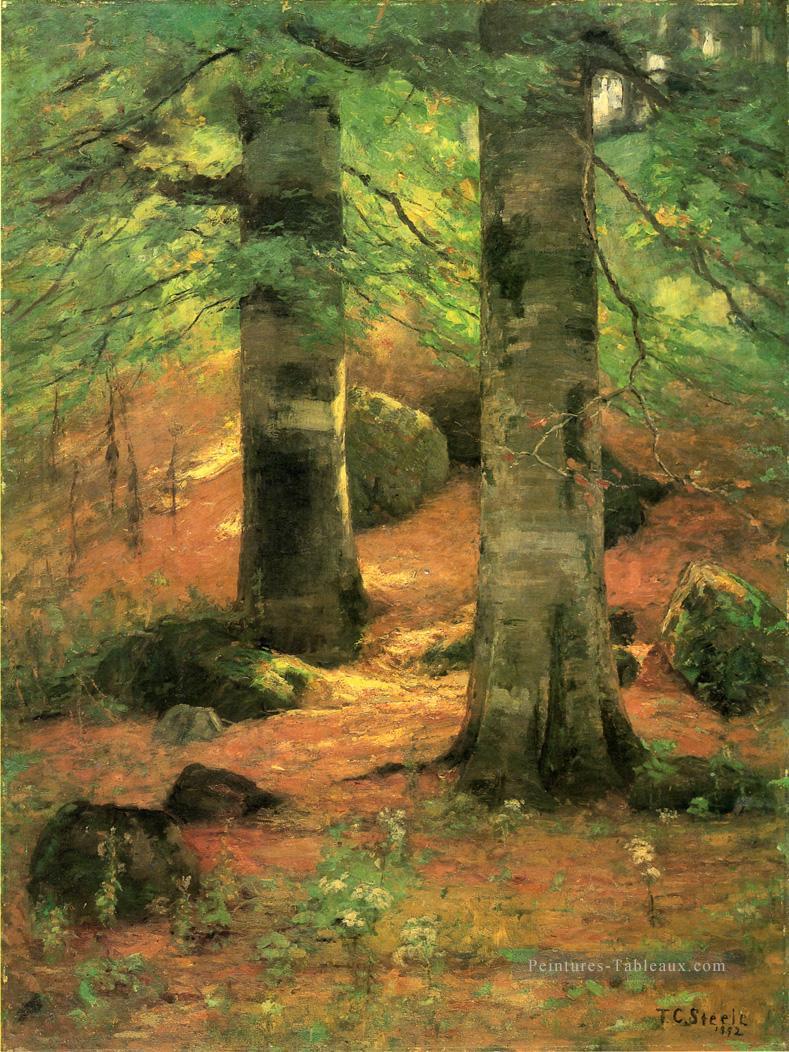 Vernon Beeches Impressionniste Indiana Paysages Théodore Clement Steele Forêt Peintures à l'huile